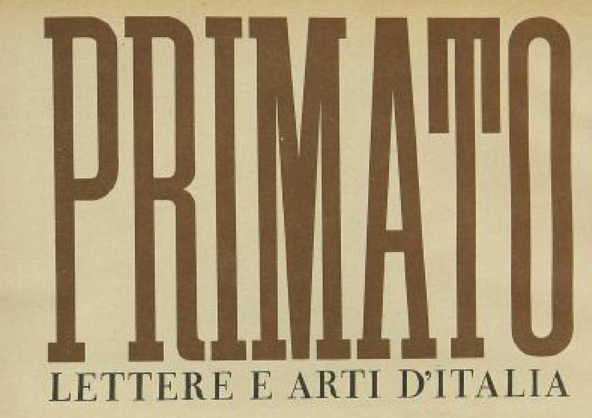Copertina e pagina interna di Primato, 1942.