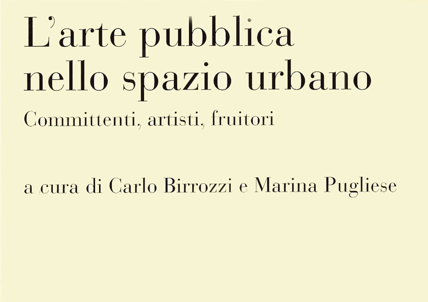 Cover of Public art in urban space Clients, artists and users, 2007.